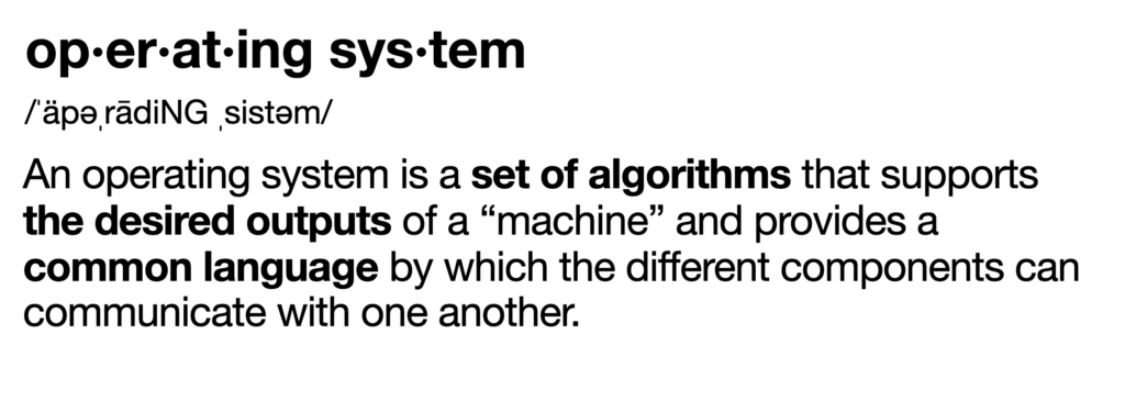 Definition of an operating system
